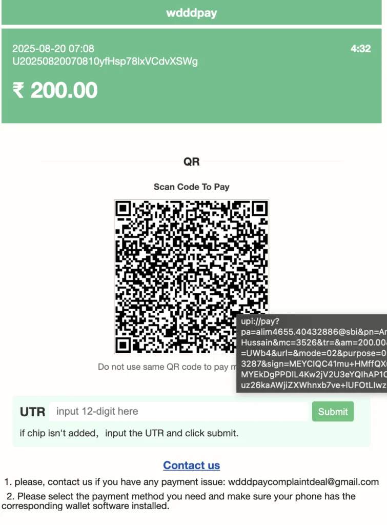 tiranga deposit how scanner show using pay