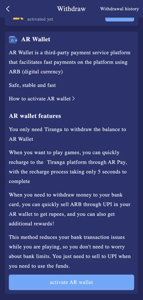AR Wallet Instuction follow them