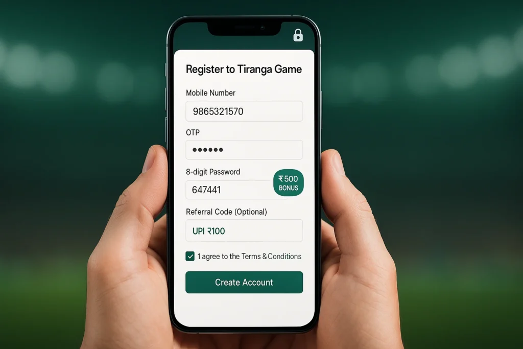 Register to Tiranga Game