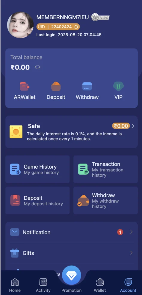 Tiranga game Register