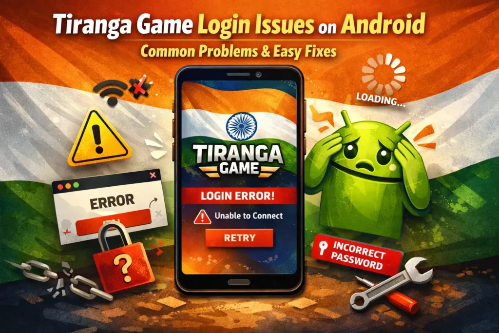 tiranga game login problem